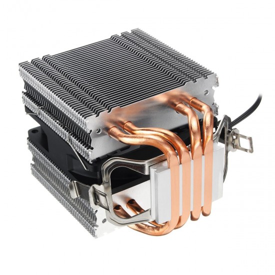 3Pin Four Heat Pipes Colorful Backlit CPU Cooling Fan Cooler Heatsink for Intel AMD