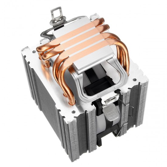 4Pin 4 Heatpipes Colorful Backlit CPU Cooling Fan Cooler Heatsink For Intel AMD