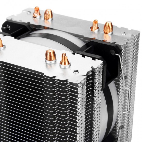 4Pin 4 Heatpipes Colorful Backlit CPU Cooling Fan Cooler Heatsink For Intel AMD 4Pin 4 Heatpipes Colorful Backlit CPU Cooling Fan Cooler Heatsink For Intel AMD