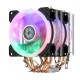 4Pin Dual Fans 4-Heatpipes Colorfule Backlit CPU Cooling Fan Cooler Heatsink For Intel AMD