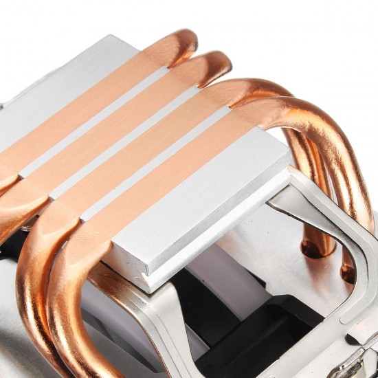 4Pin Dual Fans 4-Heatpipes Colorfule Backlit CPU Cooling Fan Cooler Heatsink For Intel AMD 4Pin Dual Fans 4-Heatpipes Colorfule Backlit CPU Cooling Fan Cooler Heatsink For Intel AMD