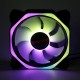 6 Pin 12*12*2.5cmRGB Colorful LED Cooling Fan for Computer Case