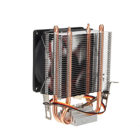 80mm Computer Cooling Fan Mini 2 Heatpipes PC CPU Cooler Computer Heatsinkfor LGA 775/1155/1156 AMD AM2 AMD3