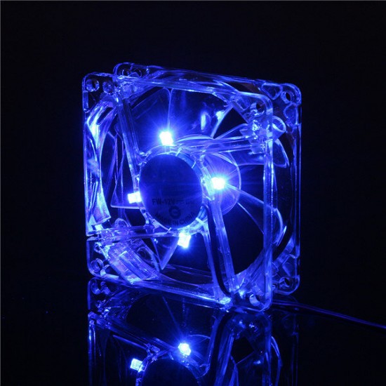 80mm Four LED Light Nine Blade CPU Cooling Fan For PC Computer Case