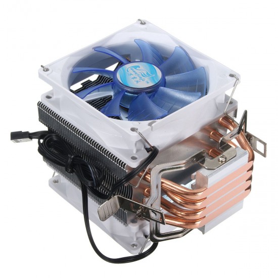 92mm 3 Pin Blue LED Copper CPU Cooler Cooling Fan Heat Sink for Intel LGA775/1156/1155 AMD AM2/2+/3
