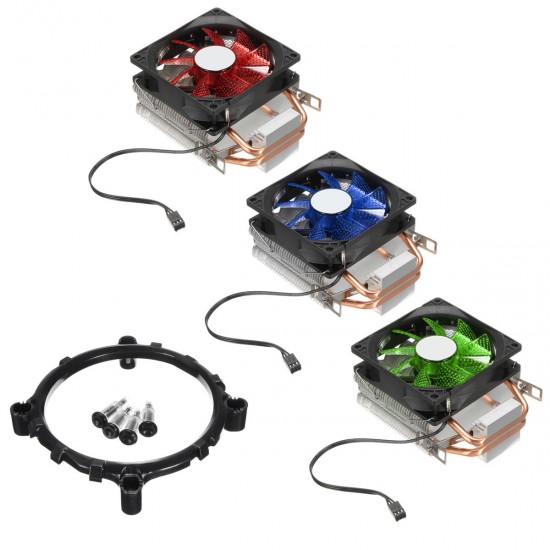 9cm LED 3 Pin CPU Cooling Fan Cooler Heat Sink For Intel LAG/1155/1156 AMD 754/AM2/AM2+AM3/FM1 9cm LED 3 Pin CPU Cooling Fan Cooler Heat Sink For Intel LAG/1155/1156 AMD 754/AM2/AM2+AM3/FM1