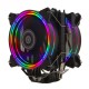 H120D CPU Cooler RGB Fan 120MM PWM 4 Pin 6 Heat Pipes Cooler for LGA 775 115x 1366 2011 AM2+ AM3+ AM4