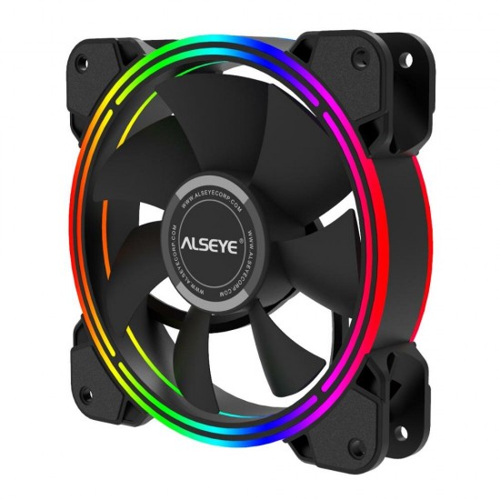 HALO PC Cooling Fan 4 Pin PWM 120mm Static LED RGB Computer Fan for Case and CPU Fan Replacement