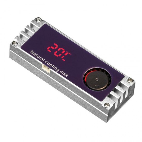 AX002-M.2 SSD Heatsinks Heat Temperature OLED Screen Digital Display Solid State Hard Disk Radiator Aluminum M.2 Cooling Cooler