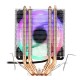 Colorful Backlit 3 Pin Single Fan 4 Copper Tube Dual Tower CPU Cooling Fan Cooler Heatsink for Intel AMD