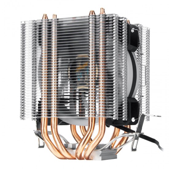 Colorful Backlit 3 Pin Single Fan 4 Copper Tube Dual Tower CPU Cooling Fan Cooler Heatsink for Intel AMD