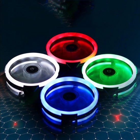 B02207 120mm 12V RGB LED Light Low Noise CPU Cooler Cooling Fan B02207 120mm 12V RGB LED Light Low Noise CPU Cooler Cooling Fan