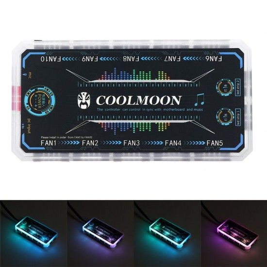 Cooling Fan Remote Control RGBRemote Controller Music Color Switching Brightness Adjustable Connect For Cooling Fans
