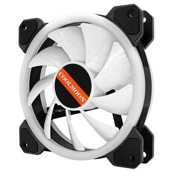Desktop Computer Case Fan 12cm Double Aperture Automatic Color Changing RGB LED Light Laptop PC Case Cooling Fan Desktop Computer Case Fan 12cm Double Aperture Automatic Color Changing RGB LED Light Laptop PC Case Cooling Fan