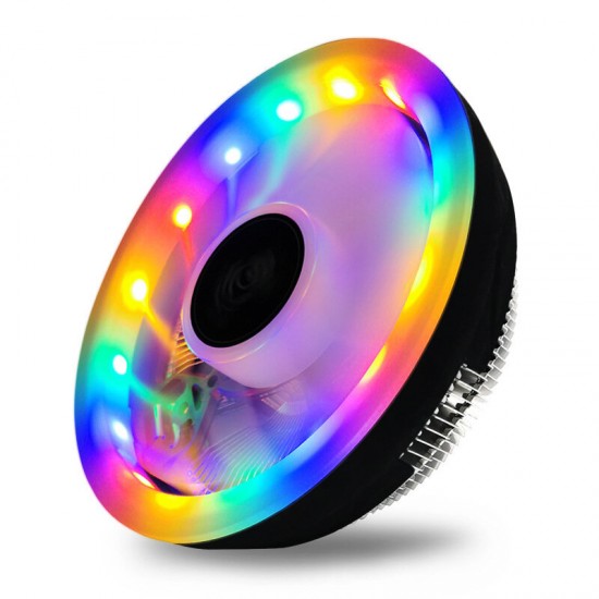 CH-M105 Silent Desktop Computer 12cmCPU Air Cooling Fan RGB Rainbow Colors LED Light Heatsink for i5 AMD CPU
