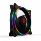 Neon Desktop Computer Case Fan 12cm RGB Rainbow Color LED Light Laptop PC Case Cooling Fan Large 4P+Small 3P