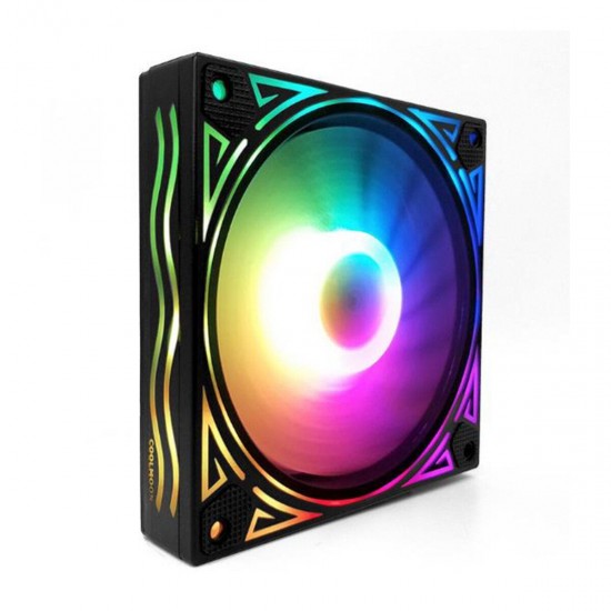 RGB Fan 12CM DC 12V Chassis Fan Desktop Computer Mute Symphony Color Changing Fan 8 Modes