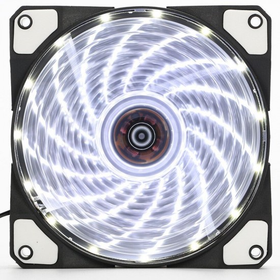 kk15-ss Desktop Computer Case Fan 12cm 15 Lamp Streamer Fan RGB LED Glare Light Laptop PC Case Cooling Fan