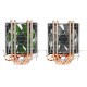 CPU Cooler Dual Tower for Intel LGA 775/1150/1151/1155/1156/1366 AMD 4 Heatpipe Radiator Quiet Cooling Fan Cooler for Computer