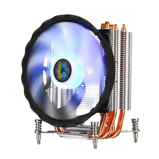 CPU Cooling Fan 12nm 6 Cooper Pipes 12 RGB Color Changing Air Cooler Fan for Intel 2011