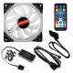 6PCS 5V 3Pin Adjustable RGB LED Light Computer Case PC Cooling Fan with Remote