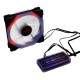 6PCS 5V 3Pin Adjustable RGB LED Light Computer Case PC Cooling Fan with Remote