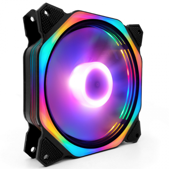 120mm Adjustable RGB LED Light CPU Cooling Fan Mute Octagon Computer PC Case Cooling Fan