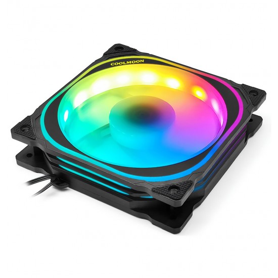 12cm RGB Computer Case Cooling Fan Quiet Chassis Fan Computer PC Cooler for PC Computer Case CPU