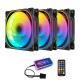 12cm RGB Computer Case Cooling Fan Quiet Chassis Fan Computer PC Cooler for PC Computer Case CPU