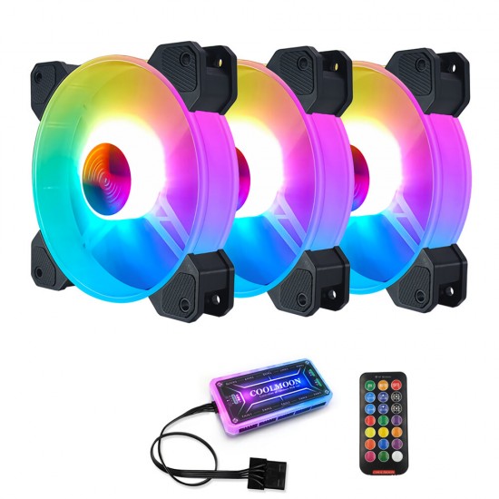 12cm RGB Cooling Fans Quiet Computer Case Chassis Fan Computer PC Cooler for PC Computer CPU