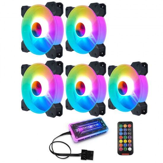 12cm RGB Cooling Fans Quiet Computer Case Chassis Fan Computer PC Cooler for PC Computer CPU