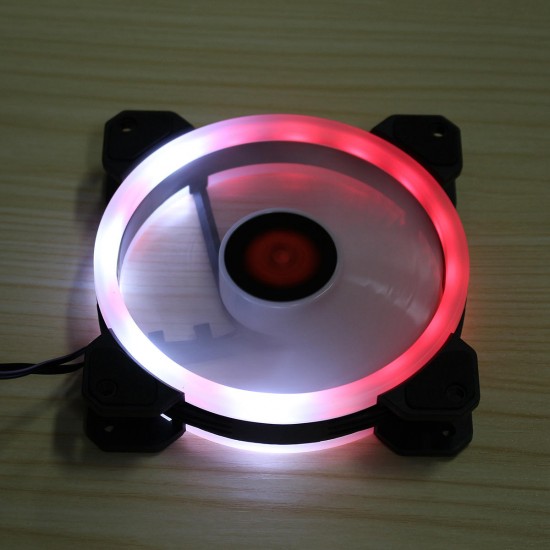 1PCS 120mm Adjustable RGB LED Light Computer PC Case Cooling Fan