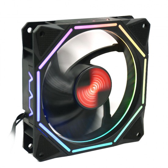 3PCS 12cm Adjustable RGB Cooling Fan with IR Controller for Desktop PC 3PCS 12cm Adjustable RGB Cooling Fan with IR Controller for Desktop PC