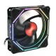 3PCS 12cm Adjustable RGB Cooling Fan with IR Controller for Desktop PC