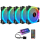 5PCS 120mm 12 Monochromatic Lights CPU Cooling Fan Multilayer Backlit RGB Cooling Fan with the Remote Control 5PCS 120mm 12 Monochromatic Lights CPU Cooling Fan Multilayer Backlit RGB Cooling Fan with the Remote Control