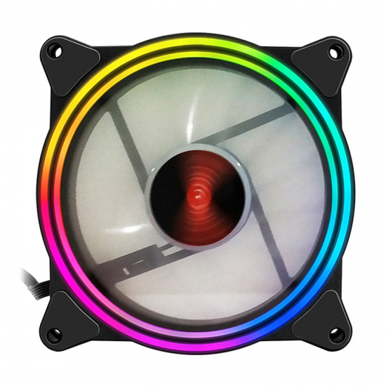 5PCS 120mm RGB Adjustable LED Cooling Fan Multiple Thin Apertures CPU Cooling Fan with the Remote Control