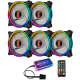 5PCS 120mm RGB Adjustable LED Cooling Fan Multiple Thin Apertures CPU Cooling Fan with the Remote Control 5PCS 120mm RGB Adjustable LED Cooling Fan Multiple Thin Apertures CPU Cooling Fan with the Remote Control