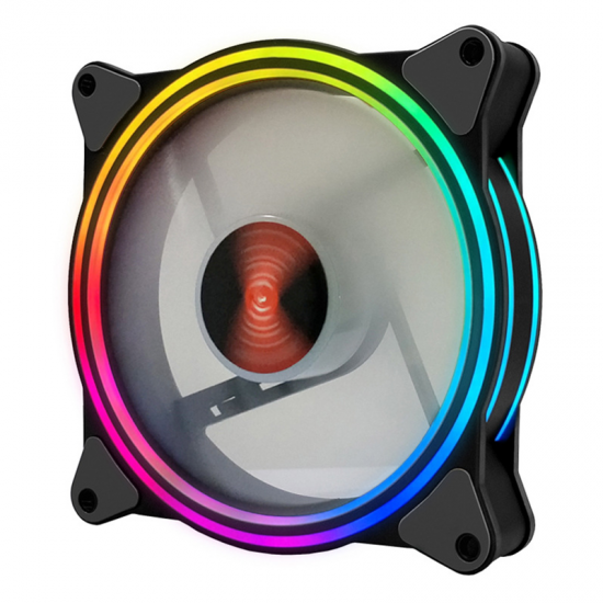 5PCS 120mm RGB Adjustable LED Cooling Fan Multiple Thin Apertures CPU Cooling Fan with the Remote Control