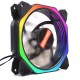 6PCS 12cm Multilayer Backlit RGB Cooling Fan with IR Controller for Desktop PC
