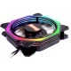 6PCS 12cm Multilayer Backlit RGB Cooling Fan with IR Controller for Desktop PC