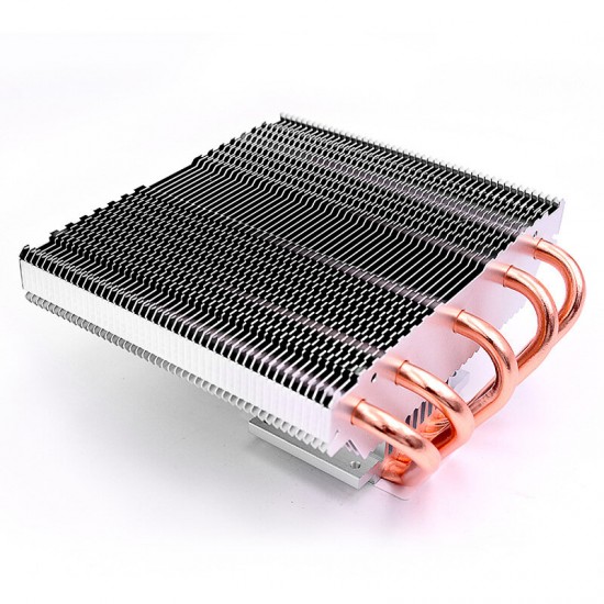 HS-T5 CPU Fan Silent Radiator Temperature Control Desktop I5 i7 AMD Colorful 5 Copper Tube CPU Fan