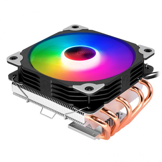 HS-T5 CPU Fan Silent Radiator Temperature Control Desktop I5 i7 AMD Colorful 5 Copper Tube CPU Fan