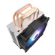 CPU Cooler 4 Heat Pipes Heatsink with 120mm Rainbow LED Fan 4Pin Computer RGB CPU Cooling Fan Radiator for LGA775/115x/AM3/AM2