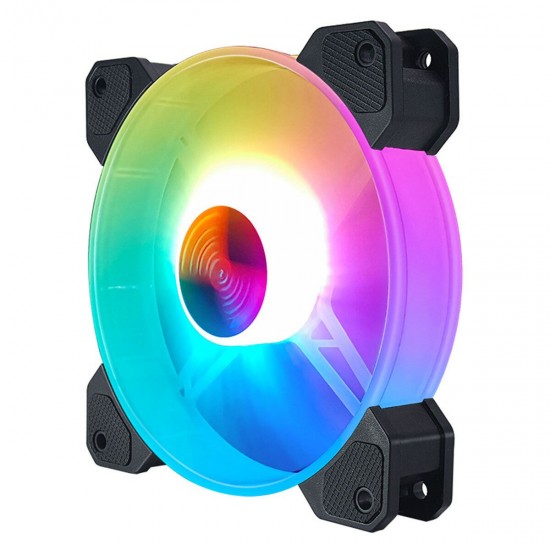 E09005 5V 12V 6 Pin Adjustable RGB PC Case Fan Light Computer Case PC Cooling Fan with Remote