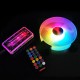 E09005 5V 12V 6 Pin Adjustable RGB PC Case Fan Light Computer Case PC Cooling Fan with Remote