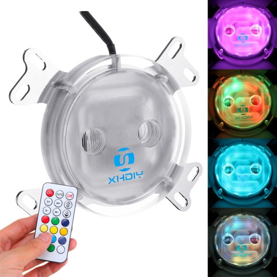 G1/4 LED Colorful Light CPU Cooler Water Cooling Water Block with Controller for Intel AM2 AM3 AM4 G1/4 LED Colorful Light CPU Cooler Water Cooling Water Block with Controller for Intel AM2 AM3 AM4