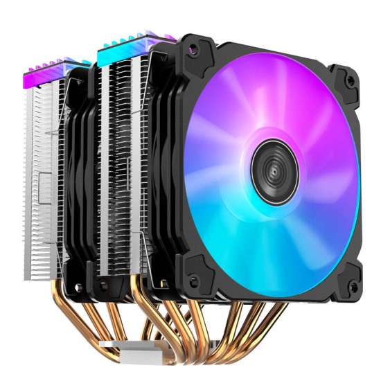 CR2000 6 Heatpipes Double tower CPU Cooler 120mm 5V/3PIN ARGB Cooling Fan 4PIN PWM Silence For LGA 775 1155 1156 AM4 AM3