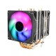 CPU Silent 3 Fan 4 Heat Pipe 3 Wire RGB Colorful Intelligent Temperature Control CPU Cooler Cooling Fan for Intel 775/1150/1151/115 U8Z6