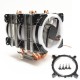 CPU Silent 3 Fan 4 Heat Pipe 4 Wire Intelligent Temperature Control CPU Cooler Cooling Fan for Intel 775/1150/1151/115 U8Z6