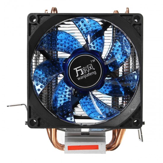 LED Double Heat Pipe Dual Fan Quiet CPU Cooler Cooling Fan Heat Sink For LGA 1155 775 1156 AMD